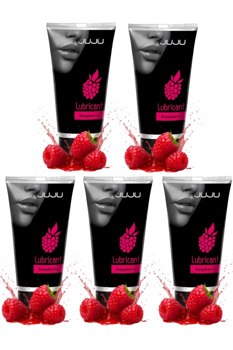 Набор из 5 съедобных лубрикантов JUJU со вкусом малины - JuJu - купить с доставкой в Химках