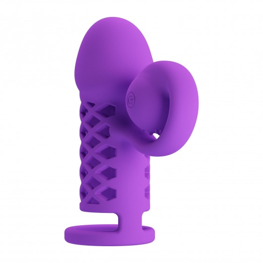 Фиолетовая вибронасадка с клиторальным отростком Harden - Baile - в Химках купить с доставкой