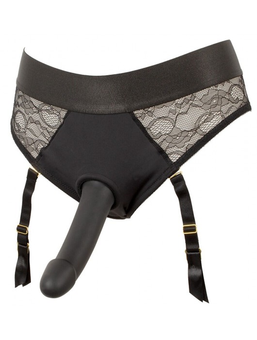 Черный женский страпон Strap-on Set: трусики и насадка - Orion - купить с доставкой в Химках