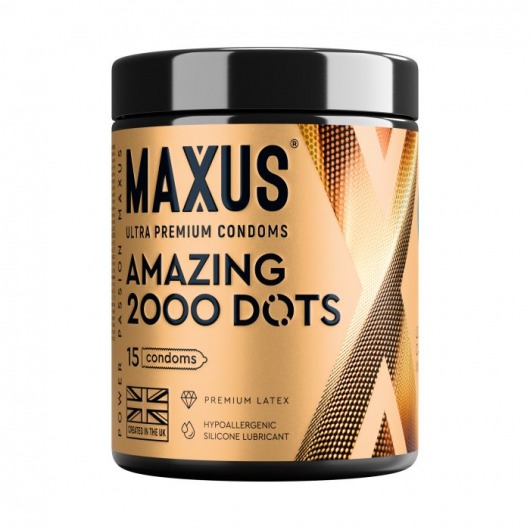 Точечные презервативы MAXUS 2000 Amazing Dots с железным кейсом - 15 шт. - Maxus - купить с доставкой в Химках