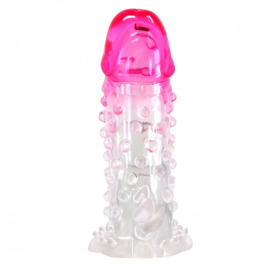 Прозрачно-розовая насадка на пенис Wilford - 13,5 см. - Baile - в Химках купить с доставкой
