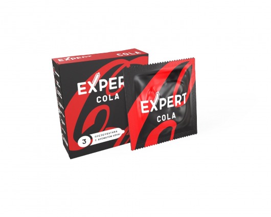 Презервативы с ароматом колы Expert Cola - 3 шт. - Expert - купить с доставкой в Химках
