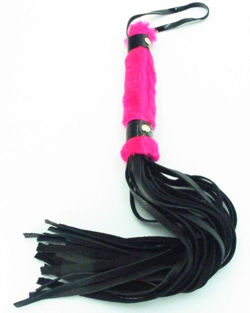 Нежная плеть с розовым мехом BDSM Light - 43 см. - БДСМ Арсенал - купить с доставкой в Химках