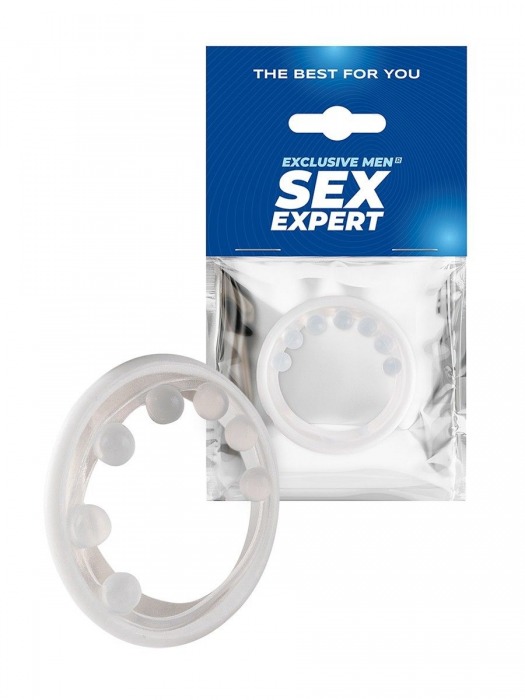 Эрекционное кольцо с мягкой стимулирующей насадкой - Sex Expert - в Химках купить с доставкой