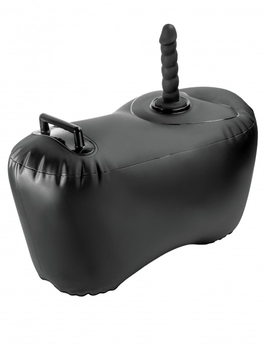 Черное надувное кресло с платформой для фиксации дилдо Body Dock Inflatable Love Seat - Pipedream - купить с доставкой в Химках
