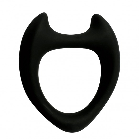Черное эрекционное кольцо с рожками Wooomy Toro M - Adrien Lastic - в Химках купить с доставкой