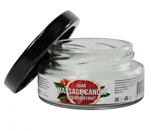 Массажная свеча «Красный грейпфрут» - 50 мл. - SGAN - купить с доставкой в Химках