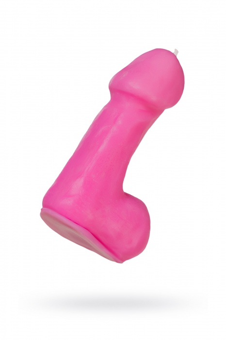 Розовая свеча в форме пениса - 47 гр. - Pecado - купить с доставкой в Химках