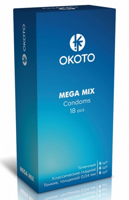Презервативы OKOTO Mega Mix - 18 шт. - Sitabella - купить с доставкой в Химках