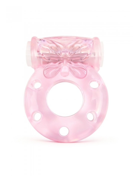 Розовое эрекционное виброкольцо с бабочкой - 1137 - в Химках купить с доставкой