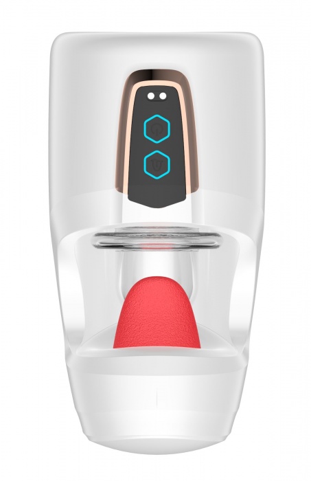 Белый мастурбатор с язычком и возвратно-поступательными движениями - Secwell - в Химках купить с доставкой