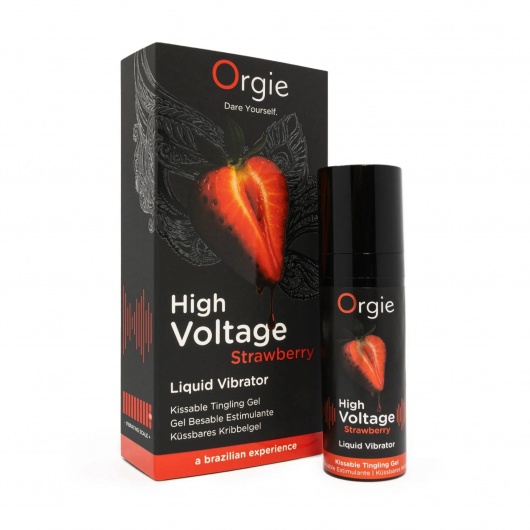Жидкий вибратор Orgie High Voltage Strawberry - 15 мл. - ORGIE - купить с доставкой в Химках