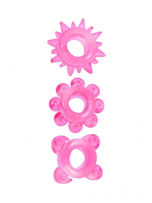 Комплект из 3 розовых эрекционных колец - Erowoman-Eroman - в Химках купить с доставкой