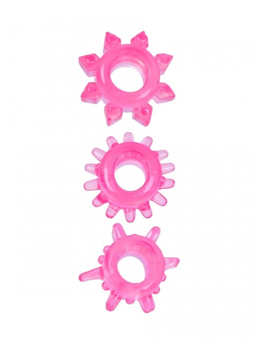 Комплект из трех розовых эрекционных колец - Erowoman-Eroman - в Химках купить с доставкой