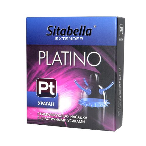 Стимулирующая насадка с усиками и шипиками Platino  Ураган - Sitabella - купить с доставкой в Химках