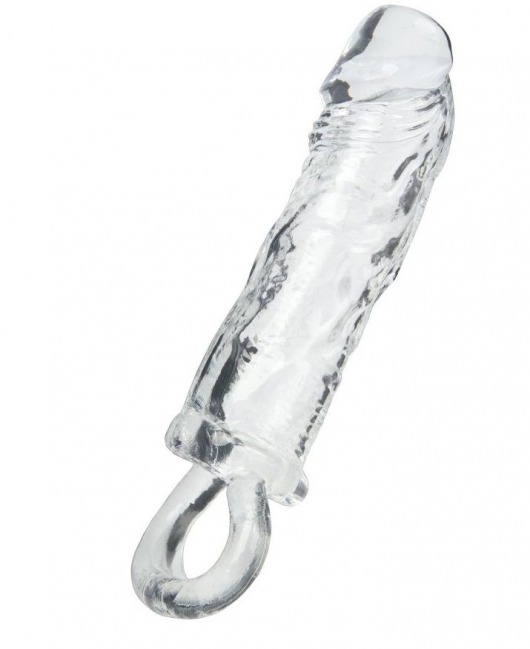 Прозрачная насадка с петлёй для фиксации - 14 см. - ToyFa - в Химках купить с доставкой