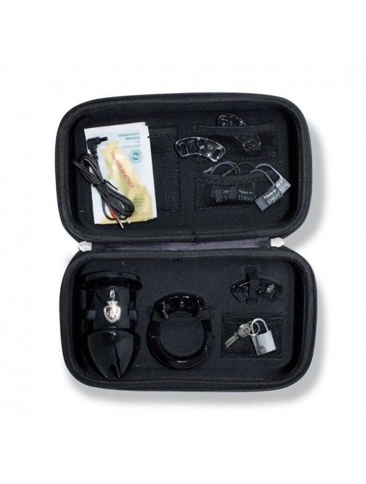 Пояс верности с электростимуляцией Mystim Pubic Enemy No1 Black Edition - MyStim - купить с доставкой в Химках