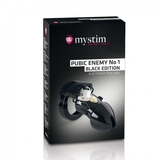Пояс верности с электростимуляцией Mystim Pubic Enemy No1 Black Edition - MyStim - купить с доставкой в Химках