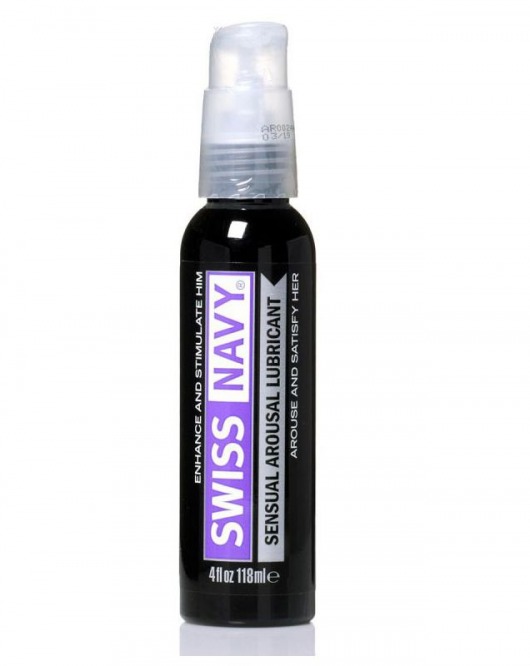 Возбуждающий гель-лубрикант на водной основе Sensual Arousal Lubricant  - 118 мл. - Swiss navy - купить с доставкой в Химках