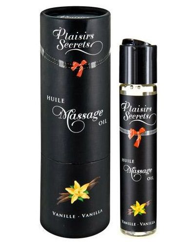Массажное масло с ароматом ванили Huile de Massage Gourmande Vanille - 59 мл. - Plaisir Secret - купить с доставкой в Химках