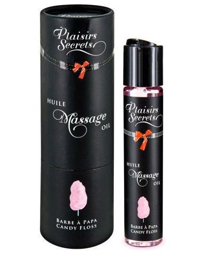 Массажное масло с ароматом сладкой ваты Huile de Massage Gourmande Barbe à Papa - 59 мл. - Plaisir Secret - купить с доставкой в Химках