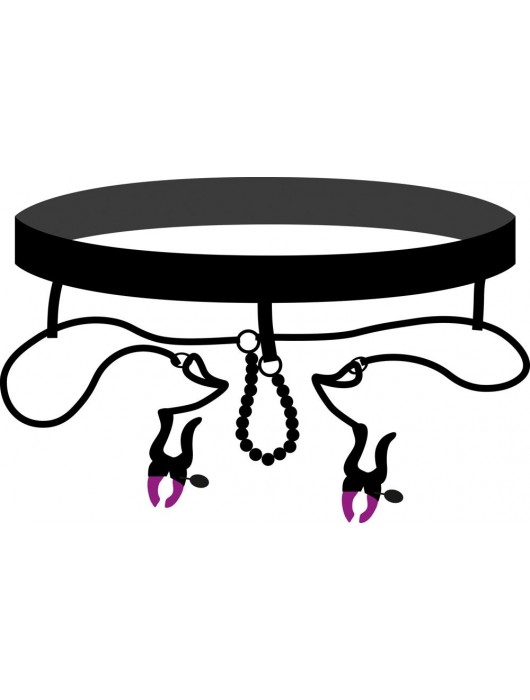 Трусики с зажимами для половых губ и бусинками для массажа промежности - Orion - купить с доставкой в Химках