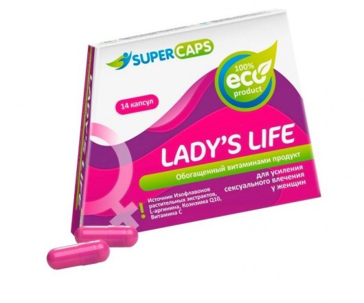 Возбуждающие капсулы Ladys Life - 14 капсул (0,35 гр.) - SuperCaps - купить с доставкой в Химках