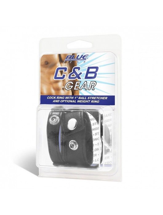 Утяжка для мошонки и пениса Cock Ring With 1  Ball Stretcher And Optional Weight Ring - BlueLine - купить с доставкой в Химках