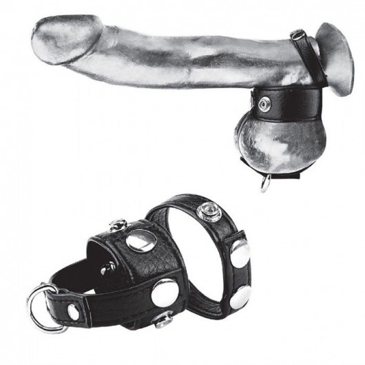 Утяжка для мошонки и пениса Cock Ring With 1  Ball Stretcher And Optional Weight Ring - BlueLine - купить с доставкой в Химках