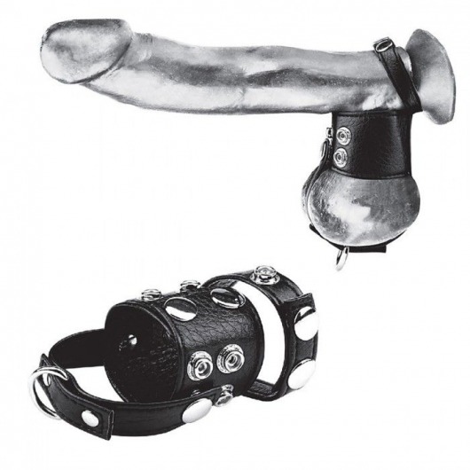 Утяжка на пенис и мошонку Cock Ring With 1.5  Ball Stretcher And Optional Weight Ring - BlueLine - купить с доставкой в Химках