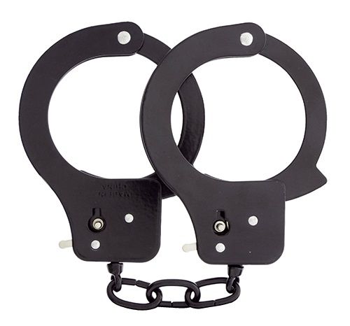 Чёрные наручники из листового металла BONDX METAL CUFFS BLACK - Dream Toys - купить с доставкой в Химках
