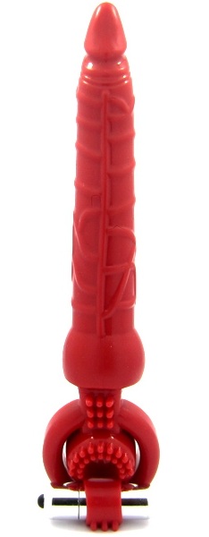 Красная вибронасадка с анальным стимулятором - ToyFa - в Химках купить с доставкой