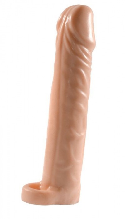 Телесная насадка-удлинитель Extension sleeve с подхватом - 17 см. - Sitabella - в Химках купить с доставкой
