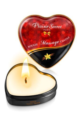 Массажная свеча с ароматом ванили Bougie Massage Candle - 35 мл. - Plaisir Secret - купить с доставкой в Химках