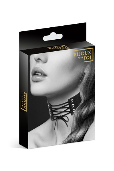 Оригинальный ошейник-чокер со шнуровкой - Bijoux Pour Toi - купить с доставкой в Химках