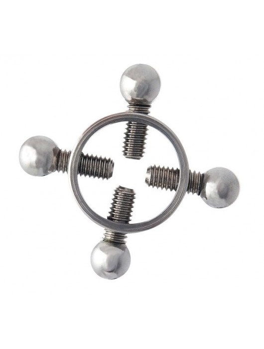 Серебристые зажимы для сосков на винтах - ToyFa - купить с доставкой в Химках