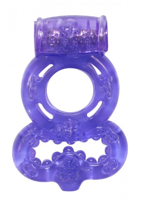 Фиолетовое эрекционное кольцо Rings Treadle с подхватом - Lola Games - в Химках купить с доставкой