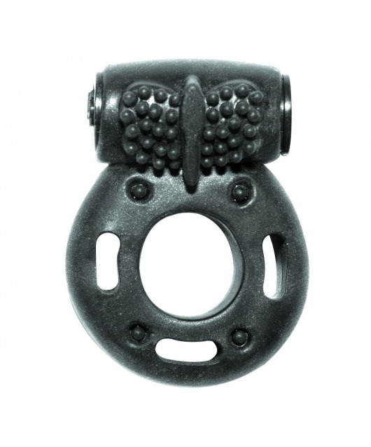 Черное эрекционное кольцо с вибрацией Rings Axle-pin - Lola Games - в Химках купить с доставкой