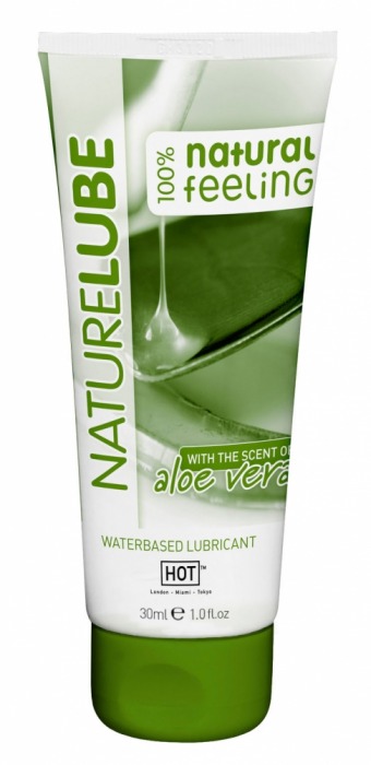 Смазка на водной основе с алоэ вера Nature Lube - 30 мл. - HOT - купить с доставкой в Химках