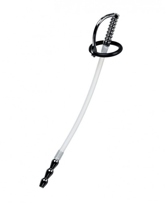 Силиконовый уретральный плаг со сменными фиксирующими кольцами Metal - ToyFa - купить с доставкой в Химках