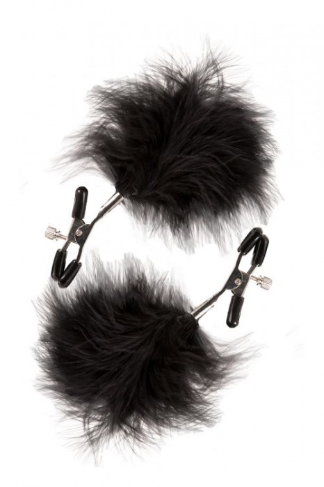 Зажимы для сосков с пухом FEATHERED NIPPLE CLAMPS - Blush Novelties - купить с доставкой в Химках