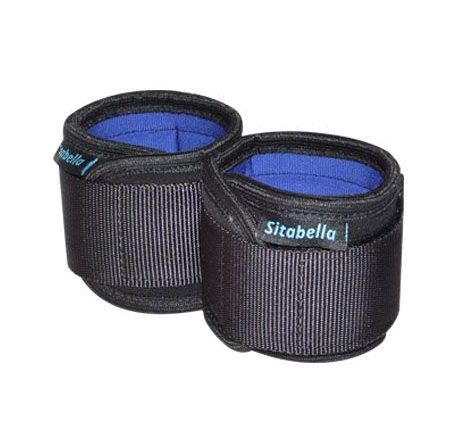 Неопреновые черно-синие наручники - Sitabella - купить с доставкой в Химках