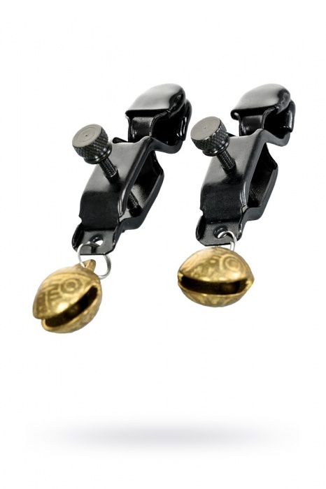 Черно-золотистые зажимы для сосков TOYFA Theatre - ToyFa - купить с доставкой в Химках