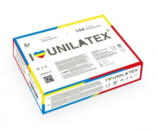 Разноцветные ароматизированные презервативы Unilatex Multifruits - 144 шт. - Unilatex - купить с доставкой в Химках