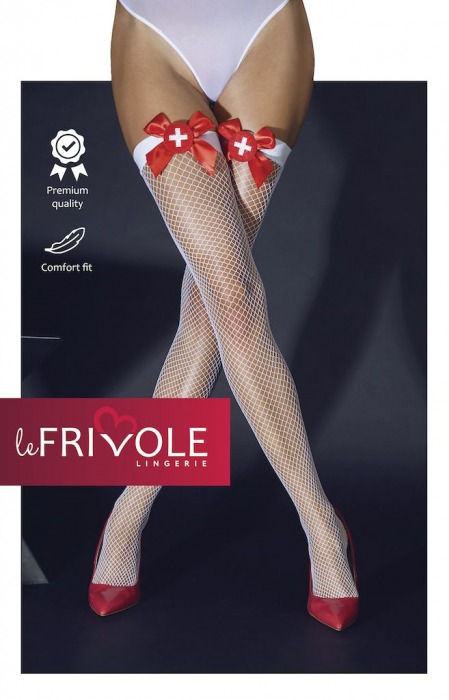 Чулки медсестры в сетку с бантиками - Le Frivole купить с доставкой