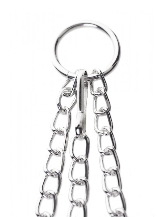 Черно-серебристые зажимы для сосков с кольцом для пениса TOYFA Metal - ToyFa - купить с доставкой в Химках