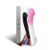 Бело-розовый изогнутый силиконовый вибромассажер - 18,7 см. - Silicone Toys купить в Химках с доставкой в Orgasmix.ru Бело-розовый изогнутый силиконовый вибромассажер - 18,7 см. - Silicone Toys